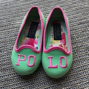 POLO Ralph Lauren Green Pink Embroidered Logo